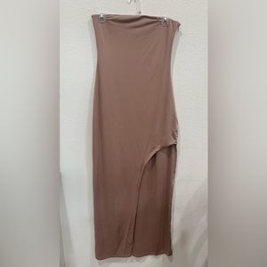 Light pink strapless dress